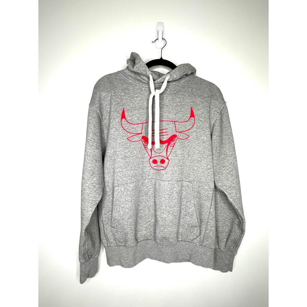 NBA Chicago Bulls Logo Nike Hoodie Men's Sz S Gray Basketball Windy City EUC